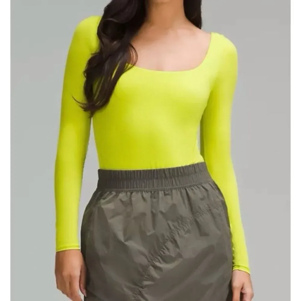 Lululemon Wundermost Square-Neck Long-Sleeve Bodysuit - Picture 2 of 8